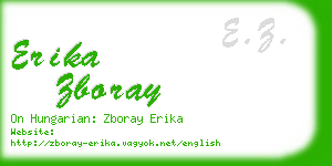 erika zboray business card